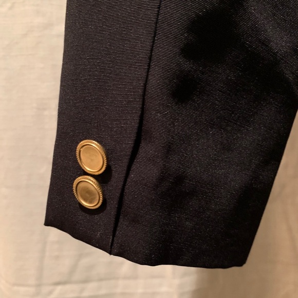 • vintage black blazer gold button • - Picture 6 of 14